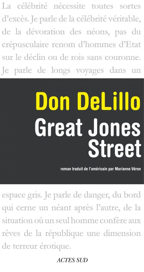 ebook cover of Great Jones Street, by Don DeLillo, Marianne Veron