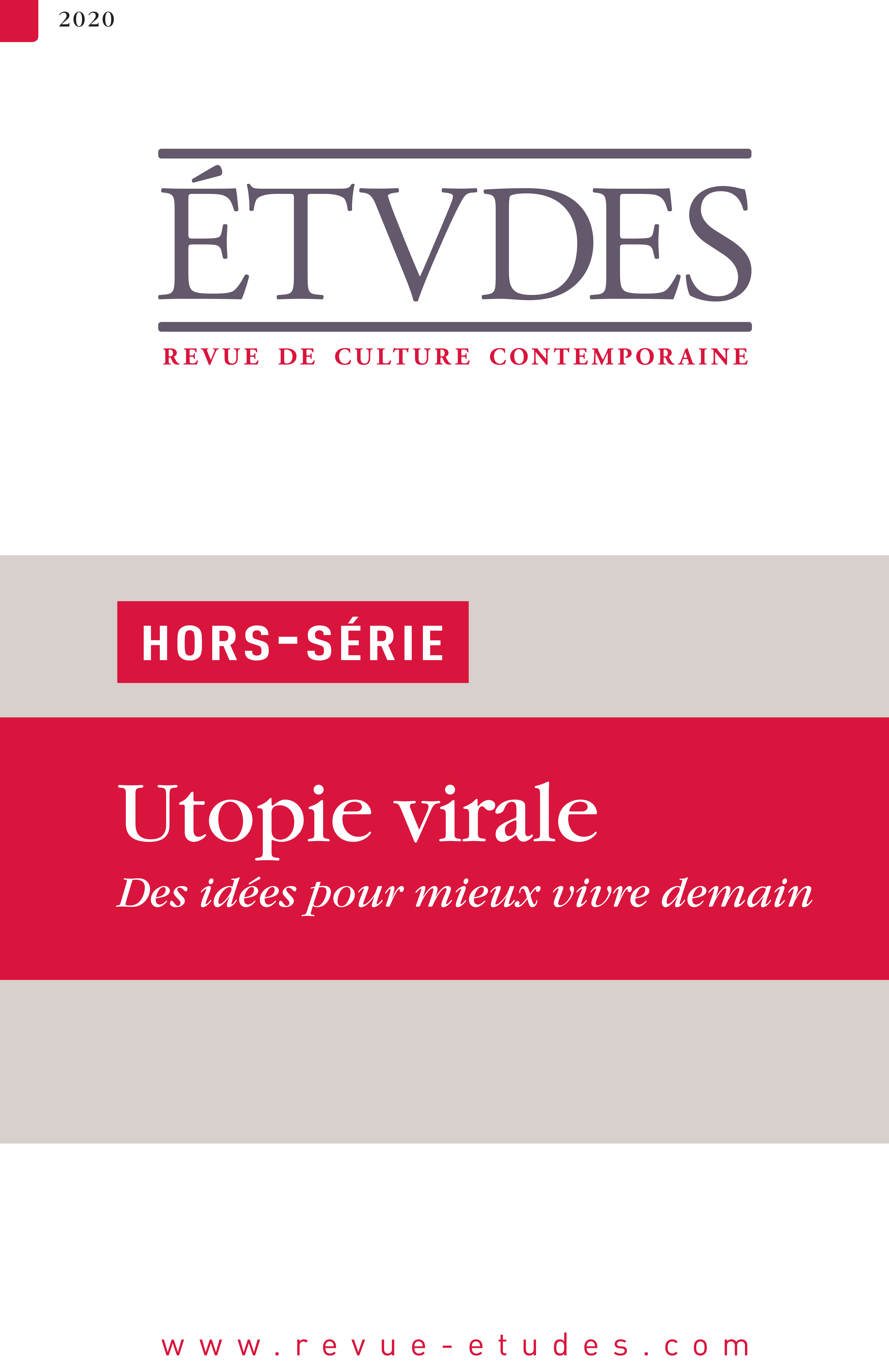 Couverture ebook de Revue Etudes - Utopie Virale, de Revue études