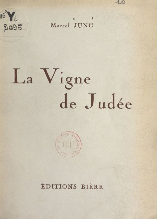 ebook cover of La vigne de Judée, by Marcel Jung