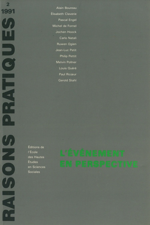 Couverture ebook de L´événement en perspective, de Jean-luc Petit