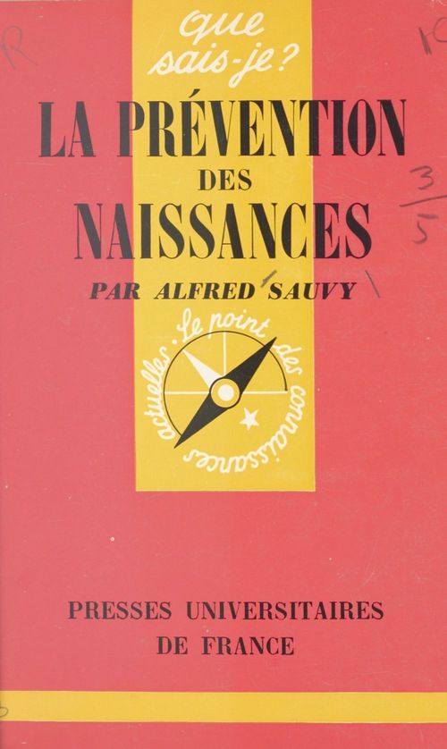 Couverture ebook de La prévention des naissances, de Alfred Sauvy