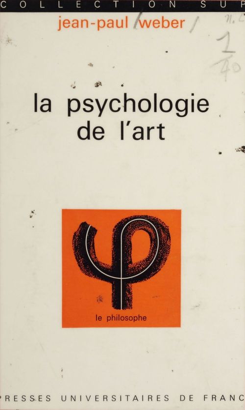 ebook cover of La psychologie de l'art, by Jean-paul Weber