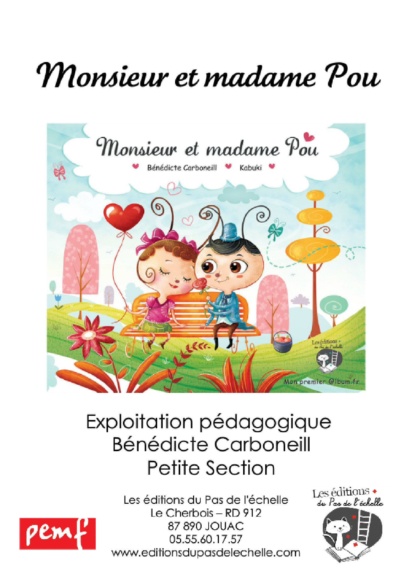 ebook cover of Monsieur et madame Pou - Exploitation pédagogique - Petite Section, by Bénédicte Carboneill