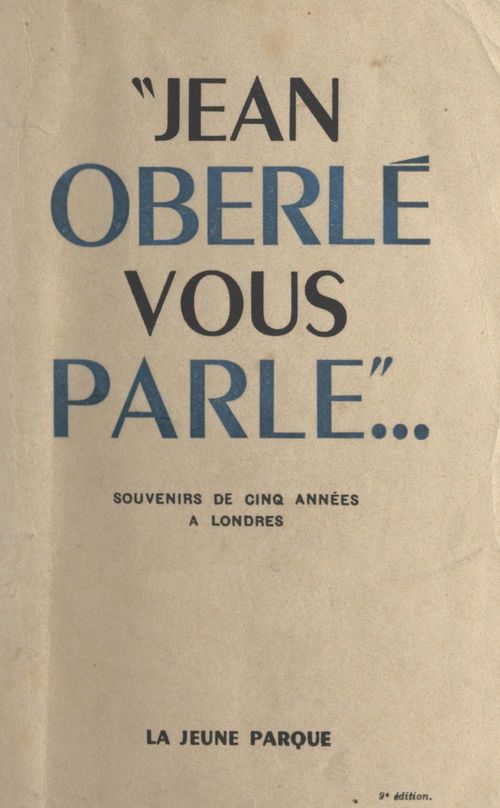Couverture ebook de Jean Oberlé vous parle..., de Jean Oberle