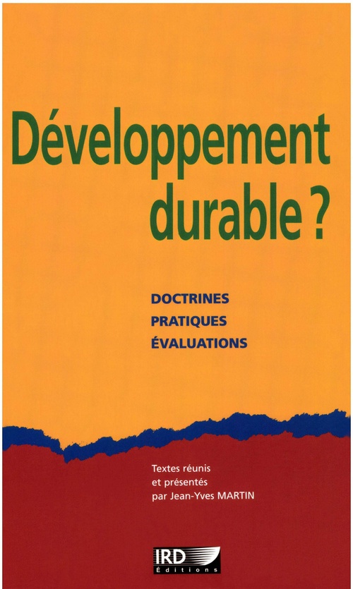 Couverture ebook de Développement durable ?, de Jean-yves Martin