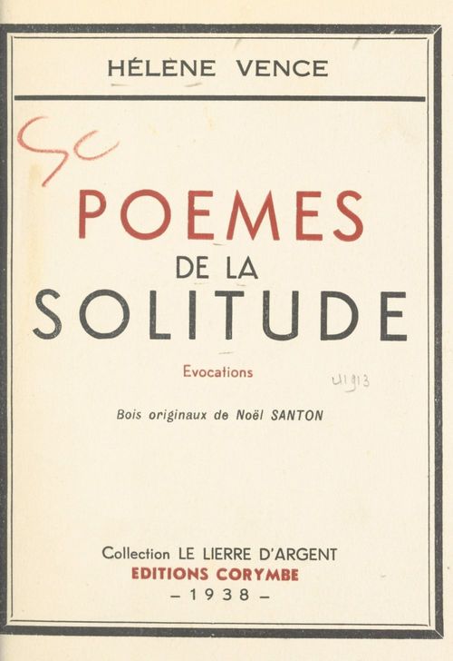 ebook cover of Poèmes de la solitude, by Helene Vence