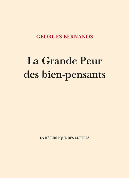 ebook cover of La Grande Peur des bien-pensants, by Georges Bernanos
