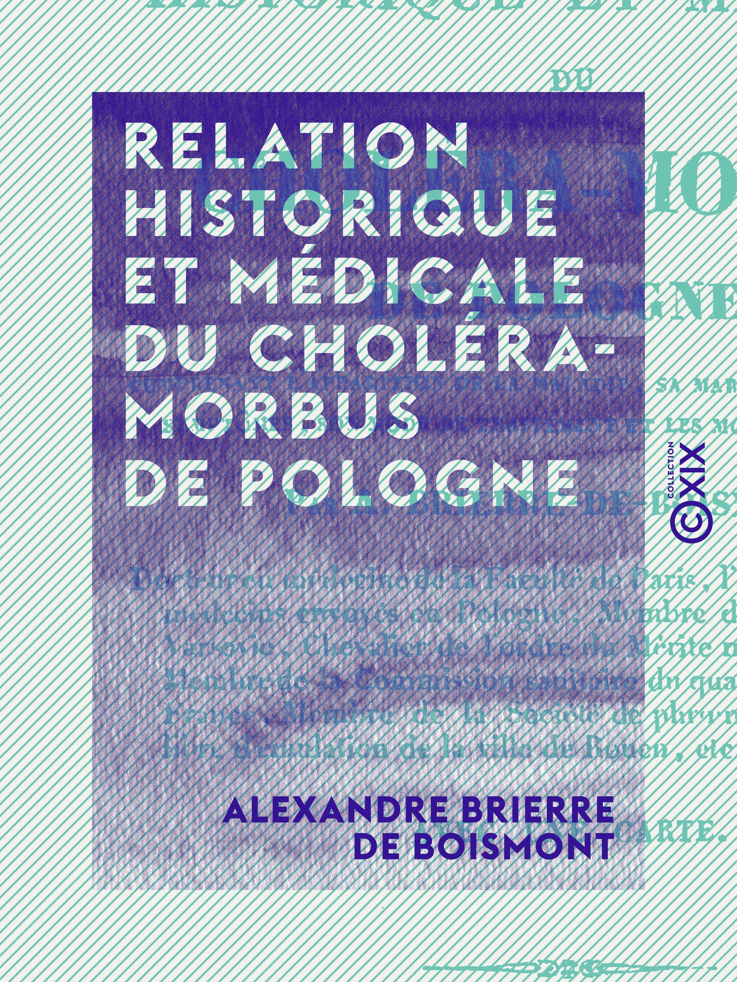 ebook cover of Relation historique et médicale du choléra-morbus de Pologne, by Alexandre Brierre De Boismont