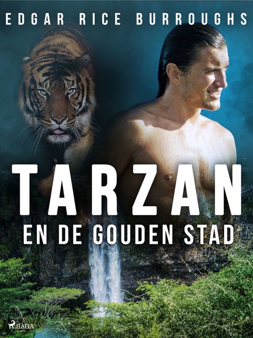 ebook cover of Tarzan en de gouden stad, by Edgar Rice Burroughs