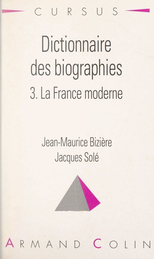 Couverture ebook de Dictionnaire des biographies (3), de Jacques Solé