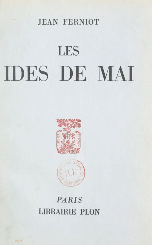 Couverture ebook de Les ides de mai, de Jean Ferniot