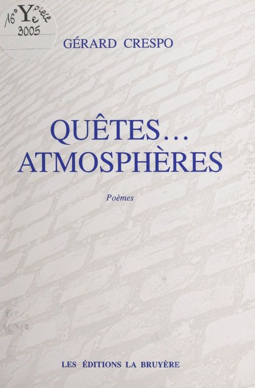 ebook cover of Quêtes... atmosphères, by Gérard Crespo