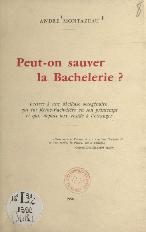 Couverture ebook de Peut-on sauver la Bachelerie ?, de Andre Montazeau