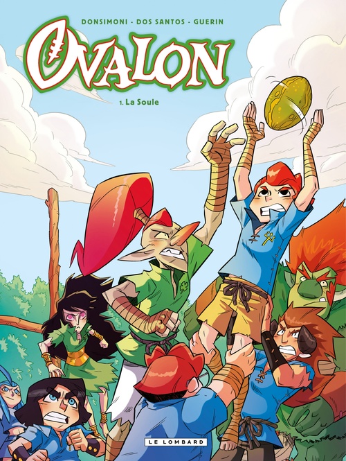 Couverture ebook de Ovalon - Tome 1 - La Soule, de Régis Donsimoni, Sylvain Dos Santos, Rémi Guerin