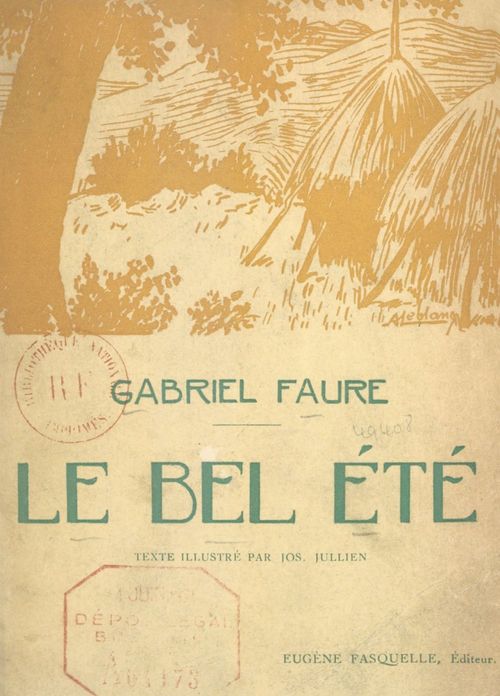 ebook cover of Le bel été, by Gabriel Faure