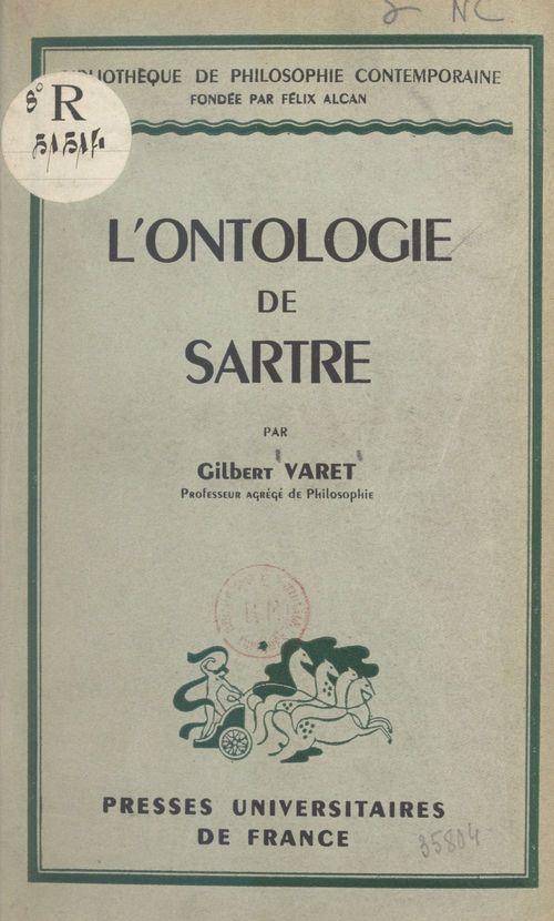 Couverture ebook de L'ontologie de Sartre, de Gilbert Varet