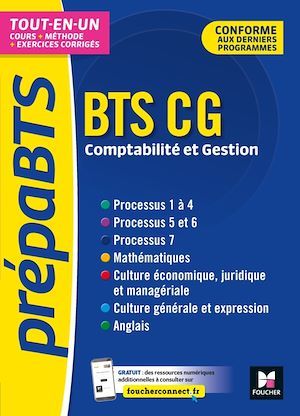 ebook cover of PrépaBTS - BTS CG - Toutes les matières - Révision et entraînement, by Verlant/Prevost