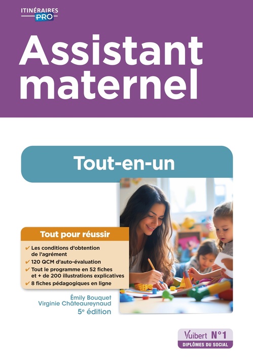 Couverture ebook de Assistant maternel - Tout-en-un, de Emily Bouquet, Virginie Pépin