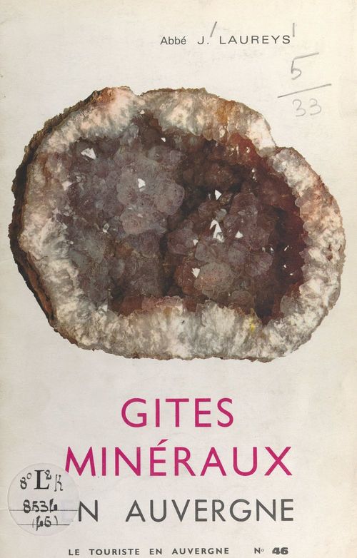 Couverture ebook de Gîtes minéraux en Auvergne, de J. Laureys