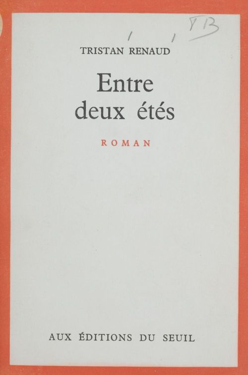 Couverture ebook de Entre deux étés, de Tristan Renaud