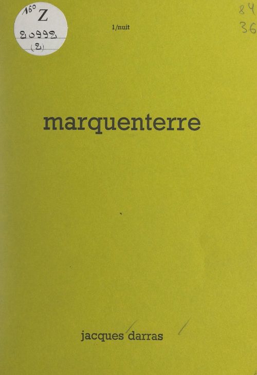 Couverture ebook de Marquenterre, de Jacques Darras