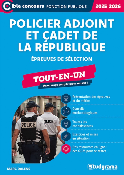 ebook cover of Policier adjoint et cadet de la République - Tout-en-un - Édition 2025-2026, by Marc Dalens