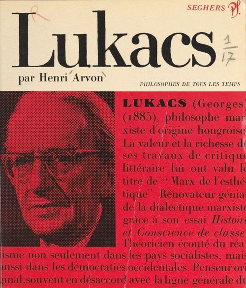Couverture ebook de Georges Lukacs ou le Front populaire en littérature, de Henri Arvon, Georges Lukacs