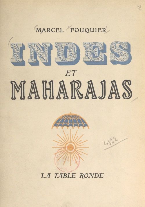 ebook cover of Indes et maharajas, by Marcel Fouquier