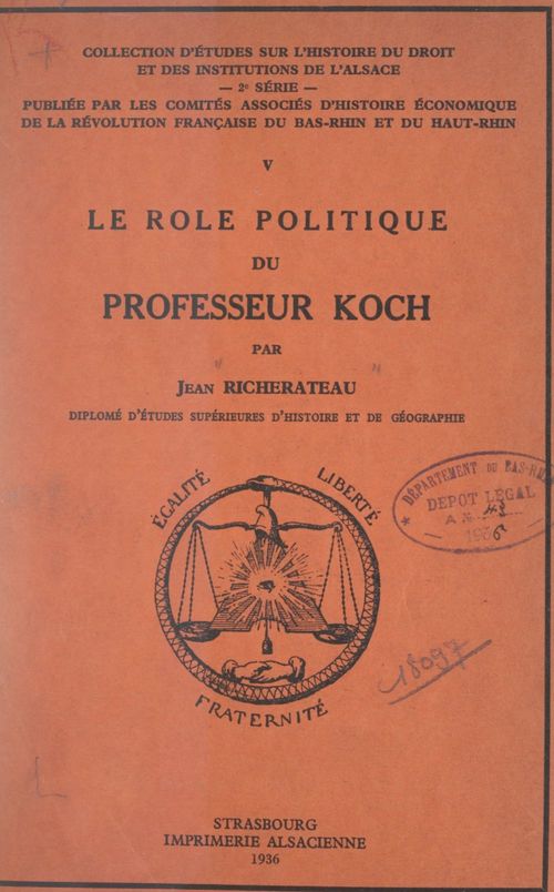 Couverture ebook de Le rôle politique du professeur Koch, de Jean Richerateau