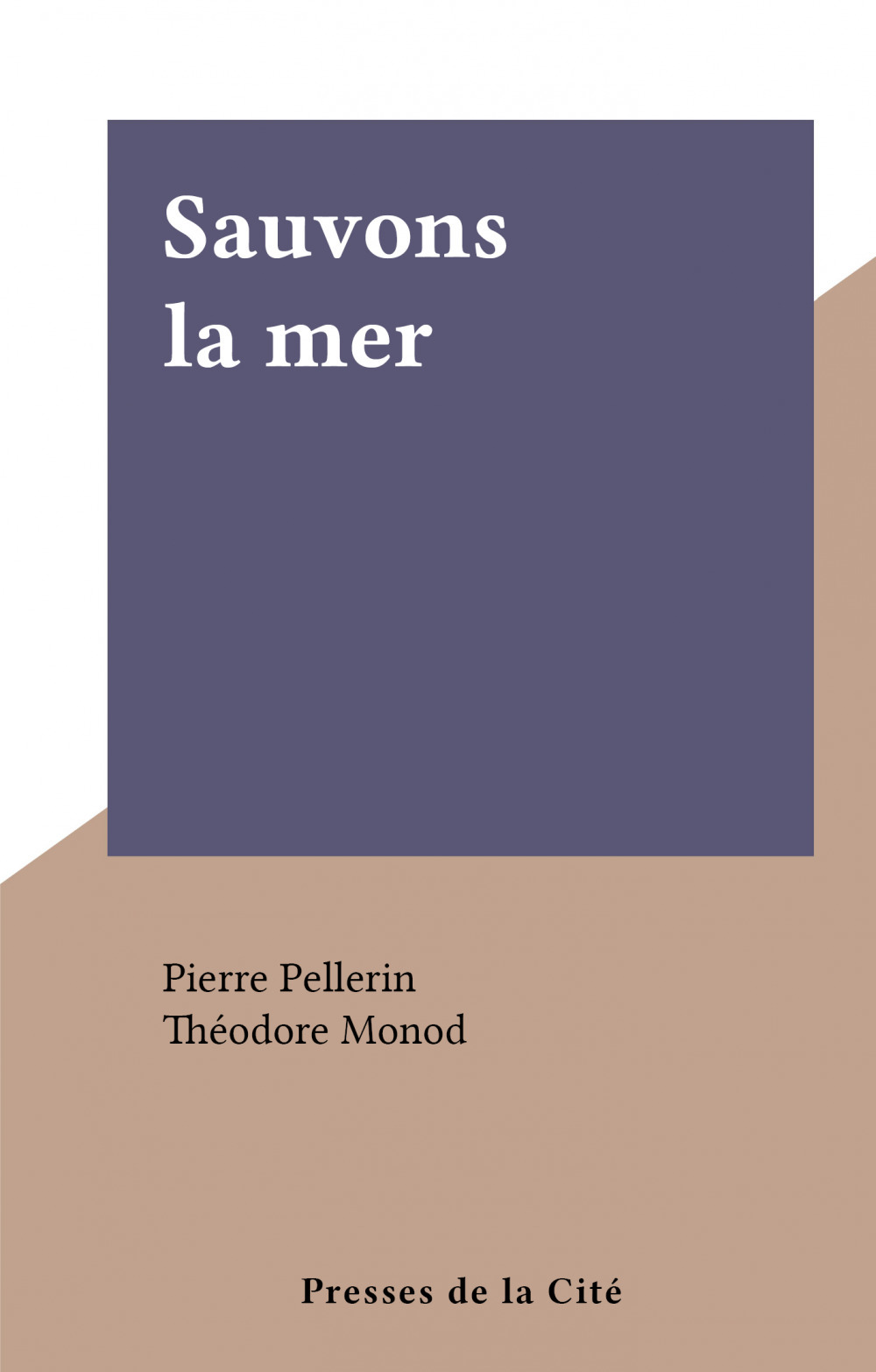 ebook cover of Sauvons la mer, by Pierre Pellerin
