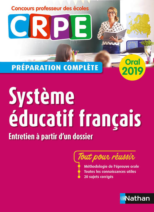 Couverture ebook de Système éducatif français - Oral 2019 - Préparation complète - CRPE, de Collectif