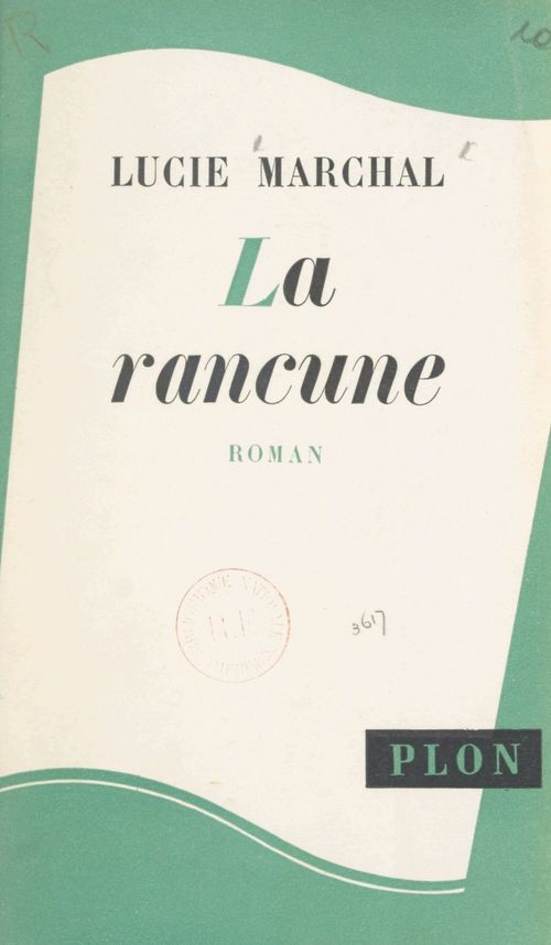 Couverture ebook de La rancune, de Lucie Marchal