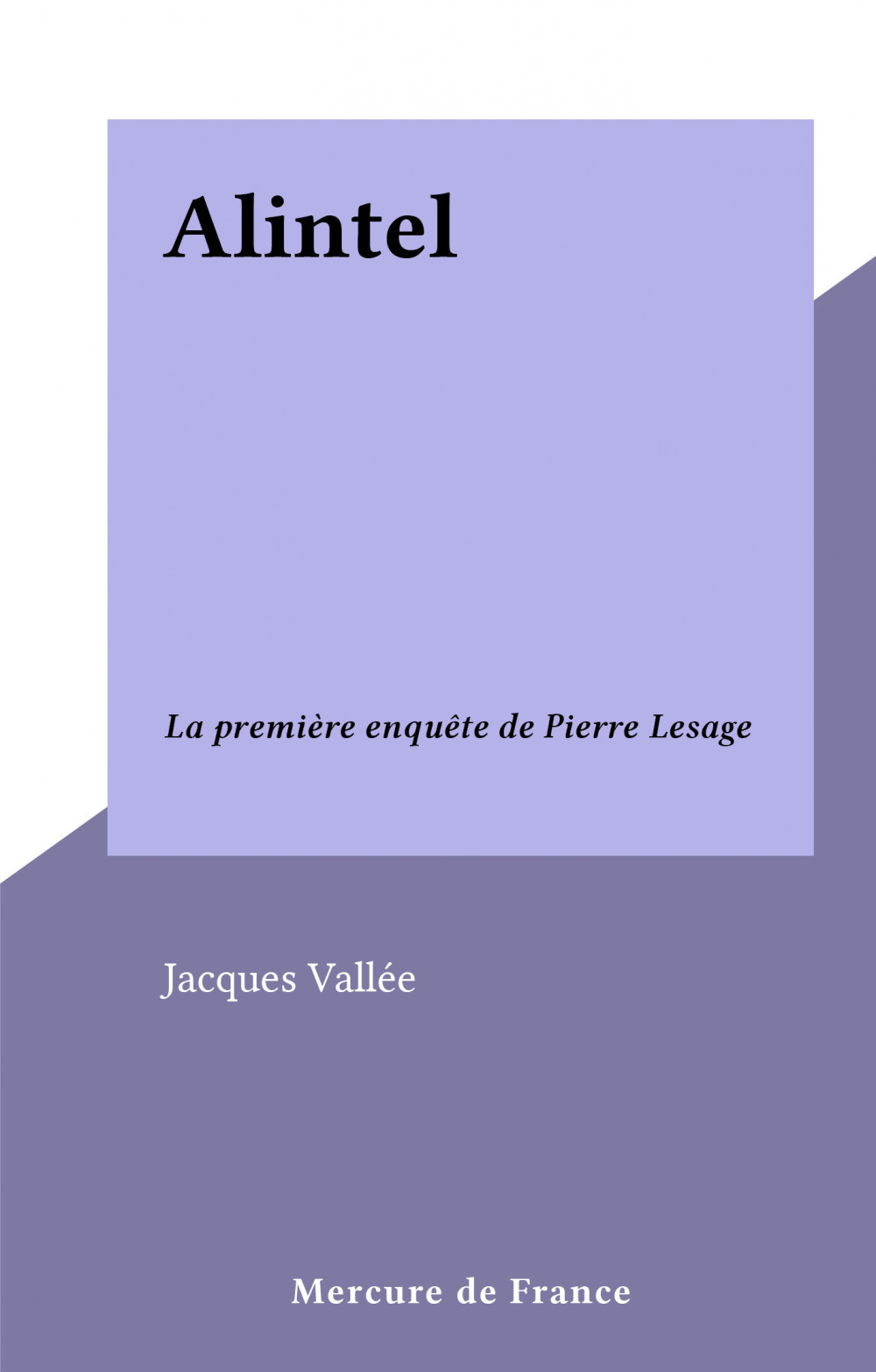 ebook cover of Alintel, by Jacques Vallee