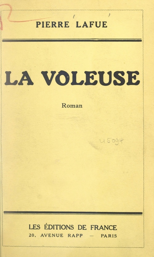 Couverture ebook de La voleuse, de Pierre Lafue