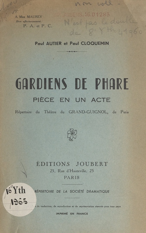 Couverture ebook de Gardiens de phare, de Paul Autier, Paul Cloquemin