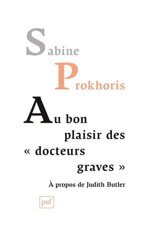 ebook cover of Au bon plaisir des « docteurs graves », by Sabine Prokhoris