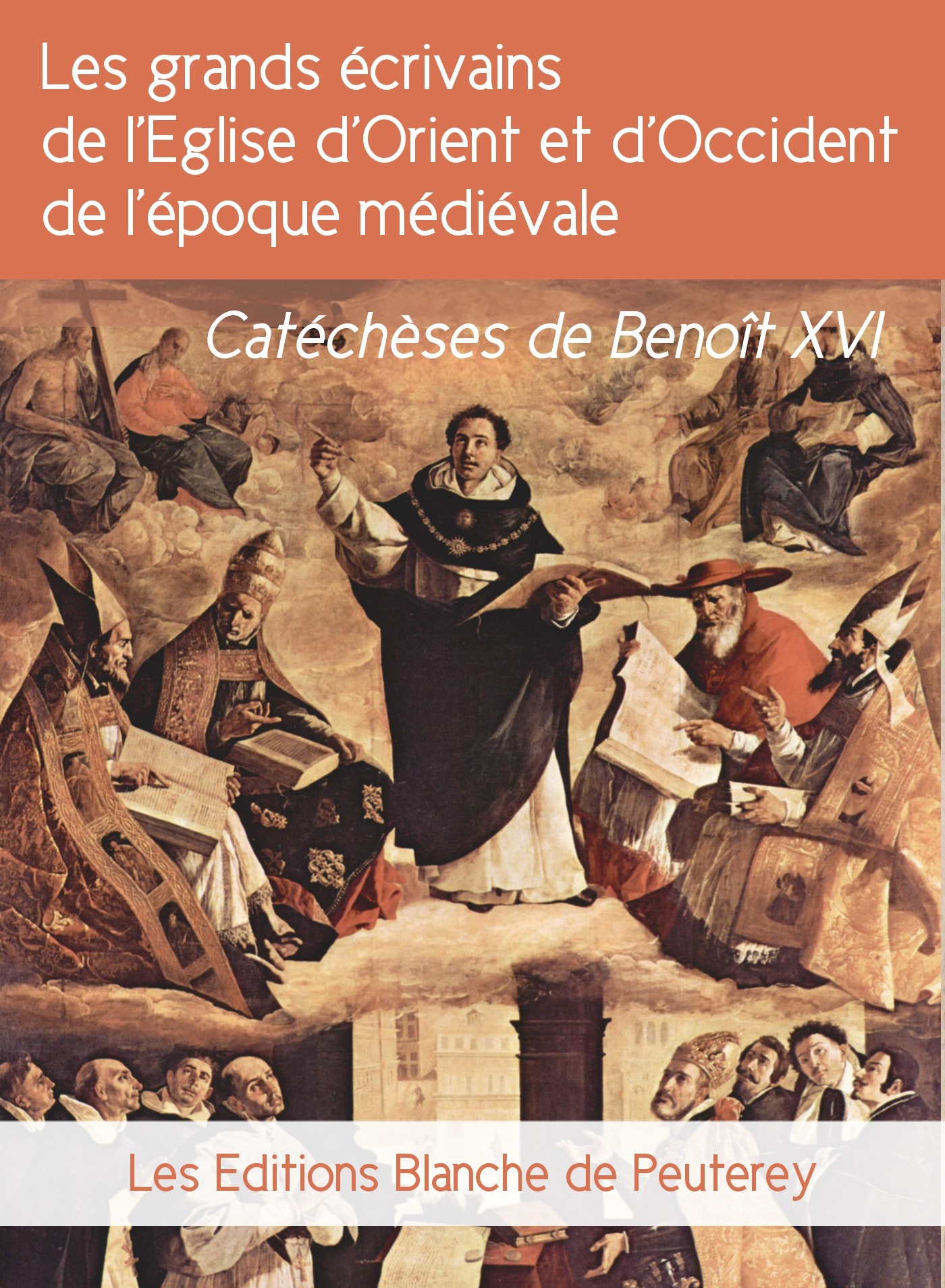 Couverture ebook de Les grands écrivains de l'Eglise d'orient et d'occident de l'époque médiévale, de Benoît XVI