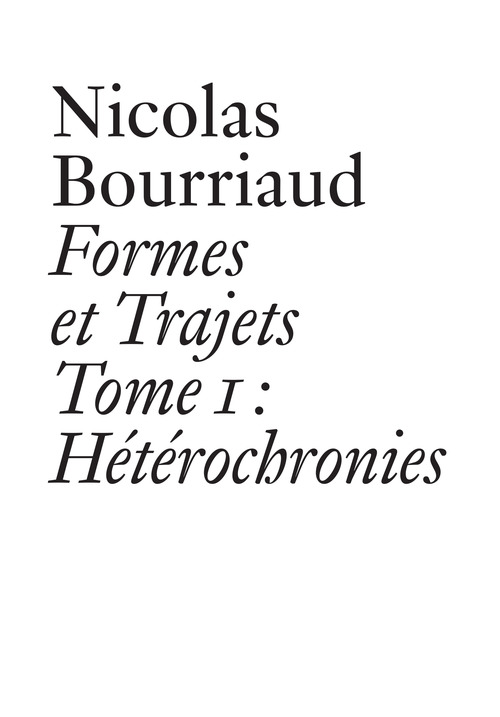 ebook cover of Formes et trajets, by Nicolas Bourriaud