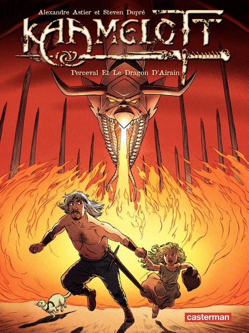 Couverture ebook de Kaamelott (Tome 4) - Perceval et le dragon d'Airain, de Alexandre Astier, Steven Dupré