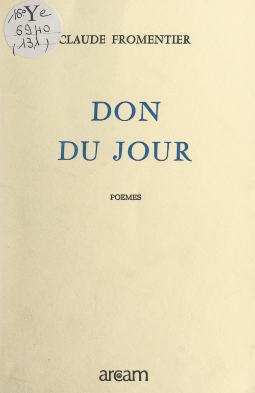 ebook cover of Don du jour, by Claude Fromentier