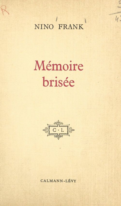 Couverture ebook de Mémoire brisée (1), de Nino Frank