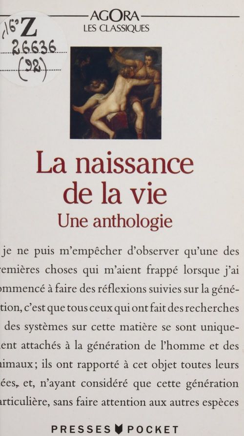 Couverture ebook de La naissance de la vie, de Jean-louis Fischer