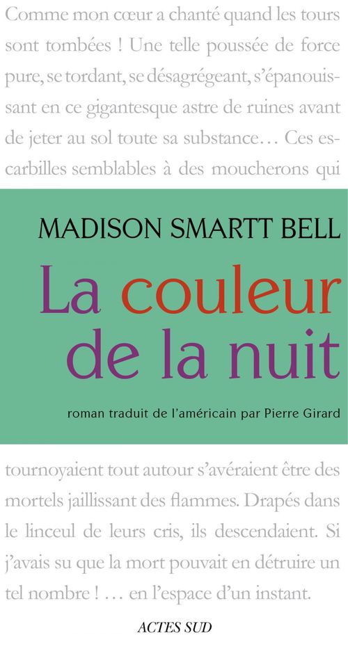 ebook cover of La couleur de la nuit, by Madison Smartt bell