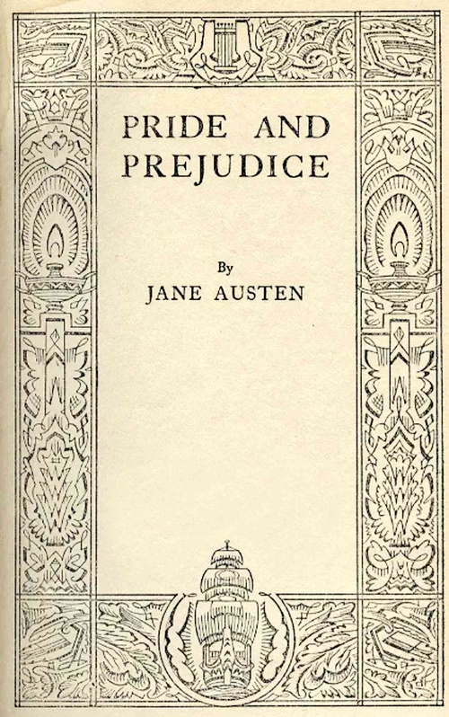 ebook cover of Pride and Prejudice, by Jane Austen