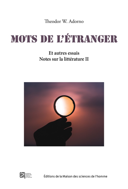 Couverture ebook de Mots de l'étranger, de Theodor W. Adorno