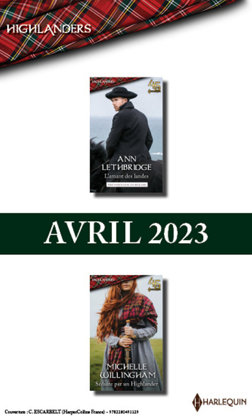 Couverture ebook de Pack mensuel Highlanders - 2 romans (Avril 2023), de Ann Lethbridge, Michelle Willingham