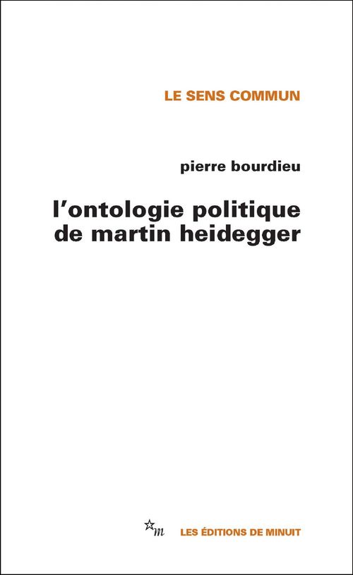 ebook cover of L'Ontologie politique de Martin Heidegger, by Pierre Bourdieu