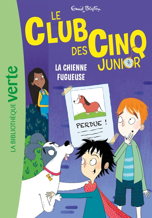Couverture ebook de Le Club des Cinq Junior 12 - La chienne fugueuse, de Enid Blyton