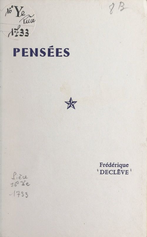 Couverture ebook de L'oracle des pensées, de Frederique Decleve
