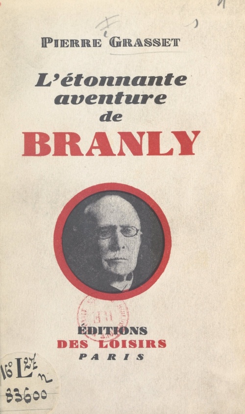 Couverture ebook de L'étonnante aventure de Branly, de Pierre Grasset